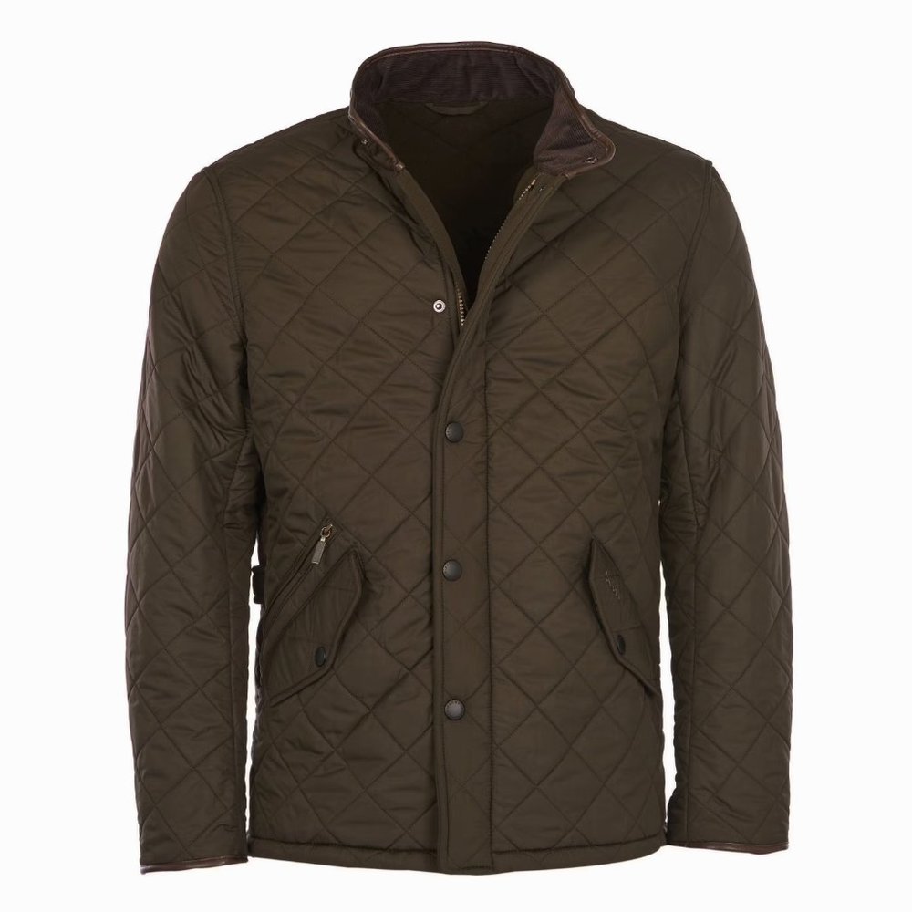 Barbour Powell Quilted Jacket In Olive